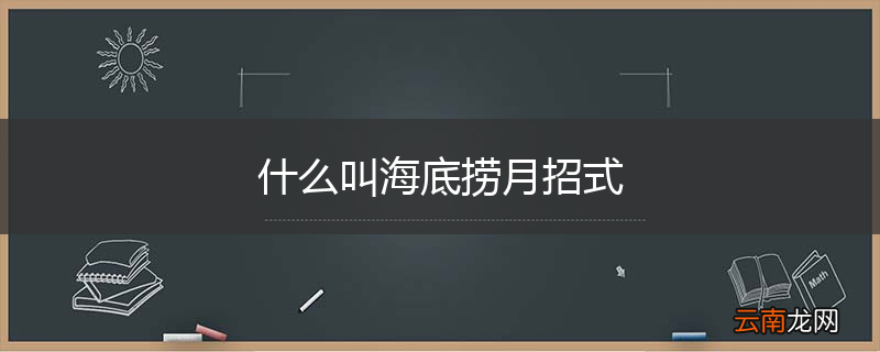 什么叫海底捞月招式
