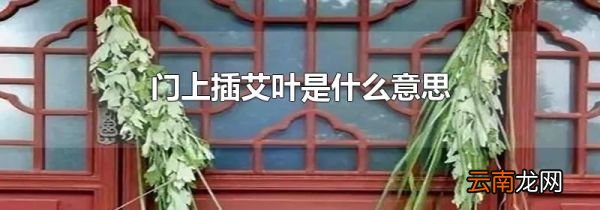 门上插艾叶是什么意思