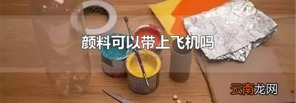 颜料可以带上飞机吗