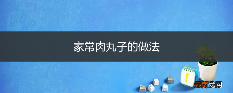 家常肉丸子的做法