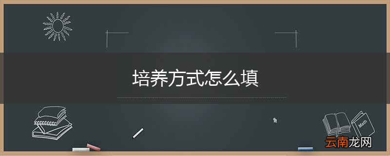 培养方式怎么填