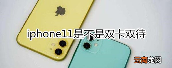iphone11是不是双卡