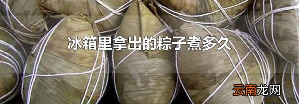 冰箱里拿出的粽子煮多久