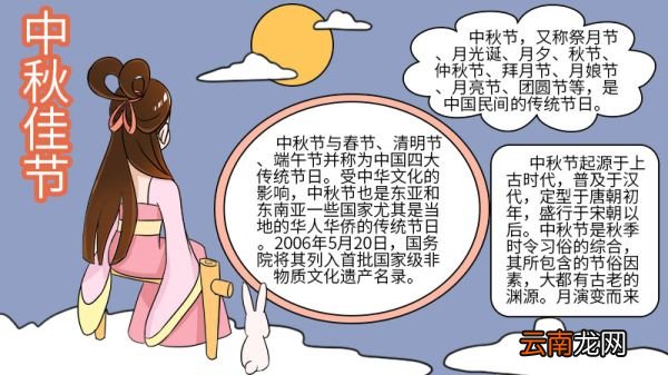 中秋快乐手抄报的画法 中秋快乐手抄报