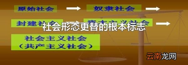 社会形态更替的根本标志