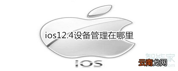 ios12.4设备管理在哪里