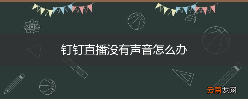 钉钉直播没有声音怎么办