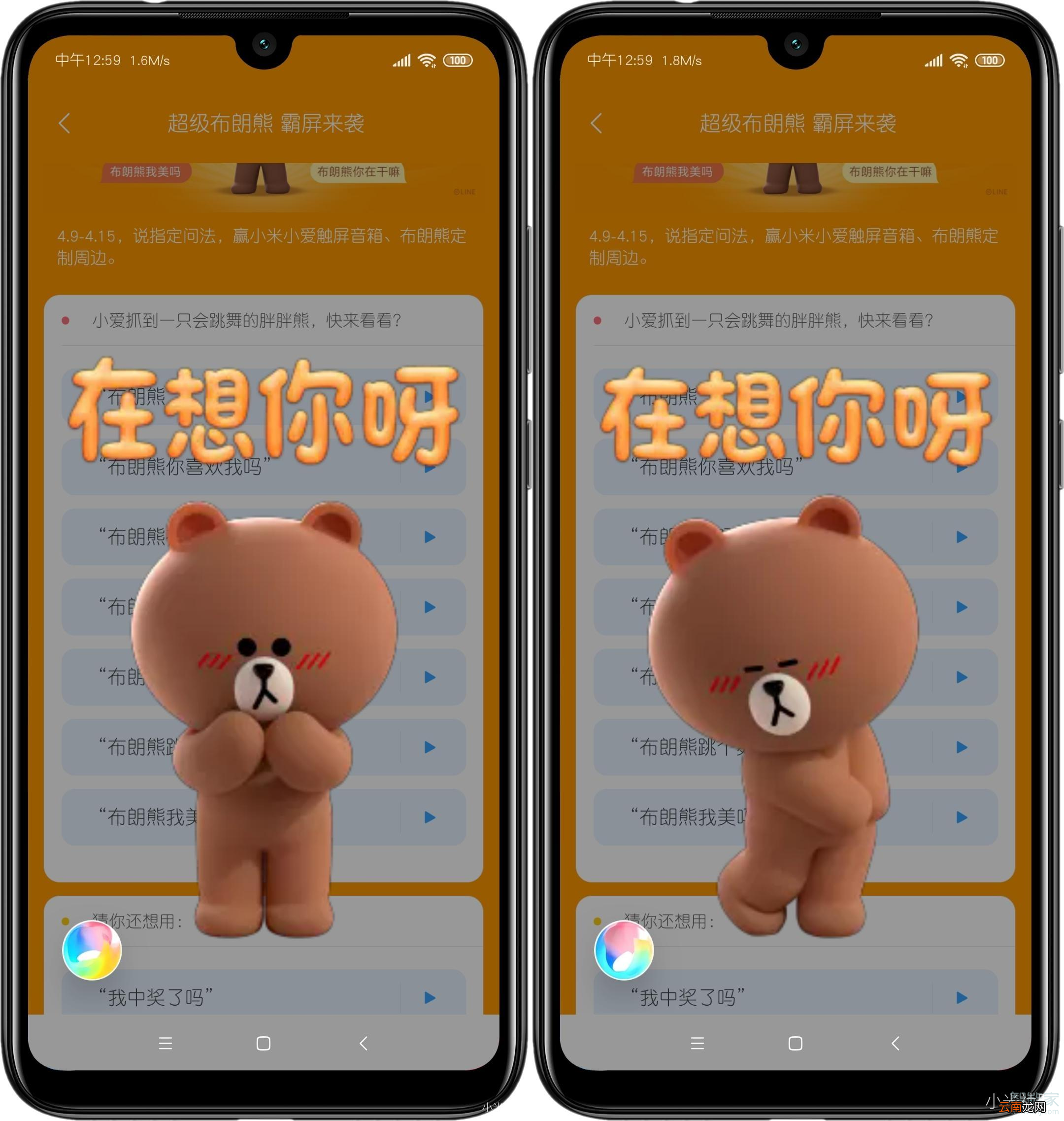 小爱同学怎么玩布朗熊