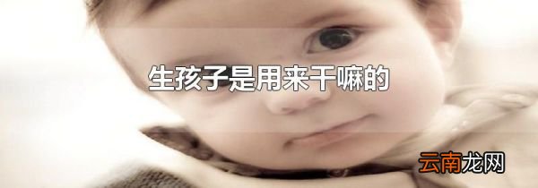 生孩子是用来干嘛的