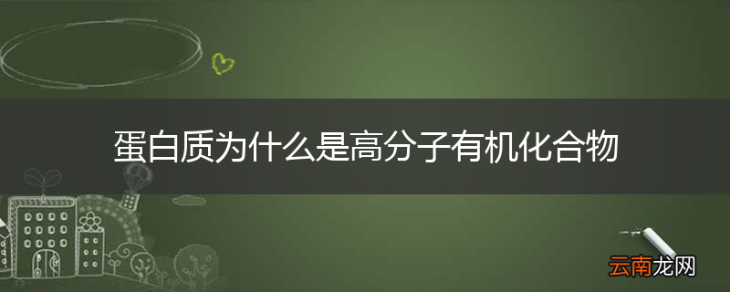 蛋白质为什么是高分子有机化合物