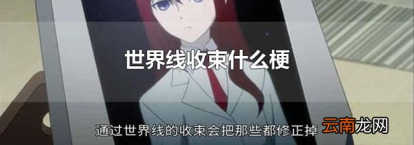 世界线收束什么梗