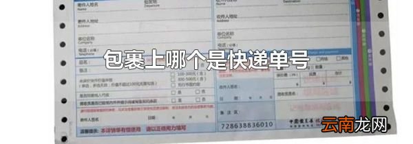 包裹上哪个是快递单号