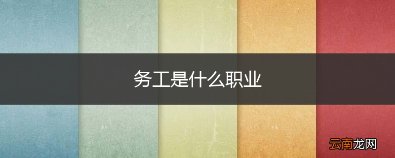 务工是什么职业