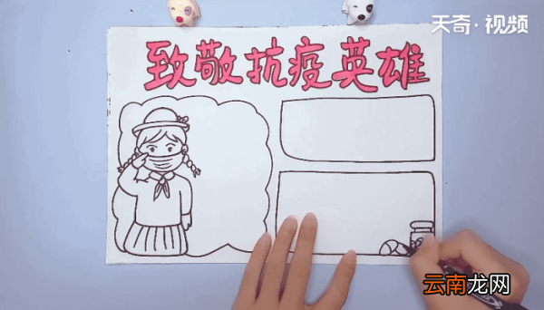 致敬抗疫英雄手抄报 致敬抗疫英雄画报