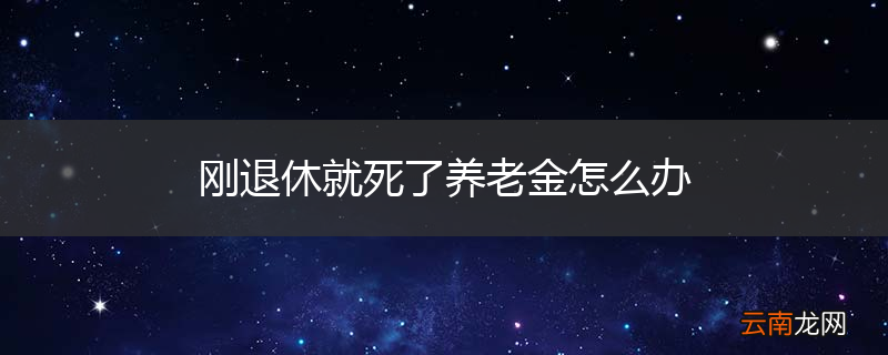 刚退休就死了养老金怎么办