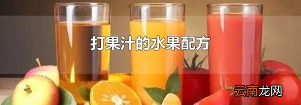 打果汁的水果配方