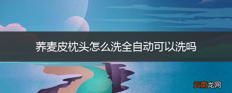 荞麦皮枕头怎么洗全自动可以洗吗