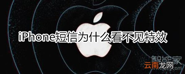 iphone短信为什么看不见特效