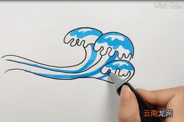 浪花简笔画