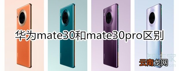 mate30 mate30pro区别