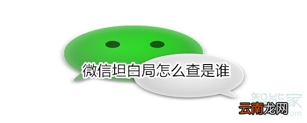 微信坦白局怎么查是谁