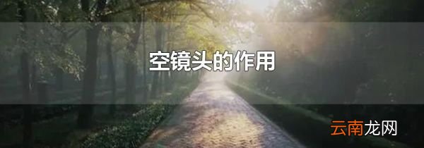 空镜头的作用