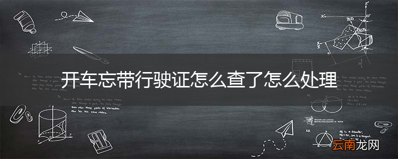 开车忘带行驶证怎么查了怎么处理