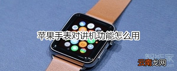 苹果手表对讲机功能怎么用