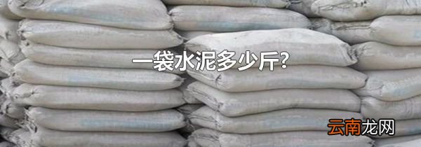 一袋水泥多少斤?