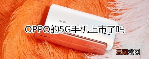 oppo5g手机上市了吗