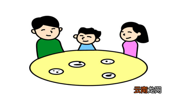全家一起吃团圆饭简笔画 全家一起吃团圆饭简笔画怎么画