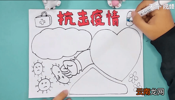 关于抗疫病毒的手抄报 关于抗疫病毒的手抄报画法