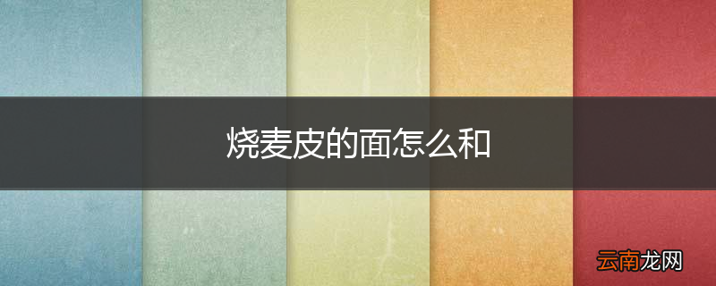 烧麦皮的面怎么和