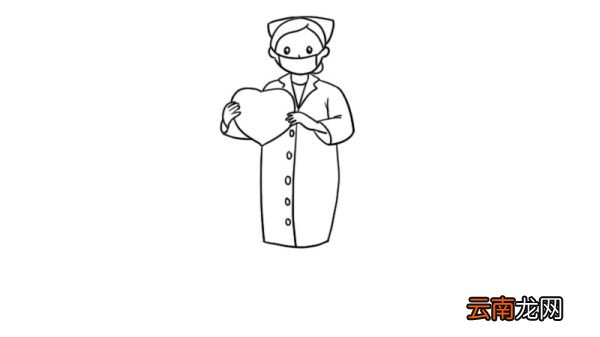 爱心护士简笔画画法 爱心护士简笔画