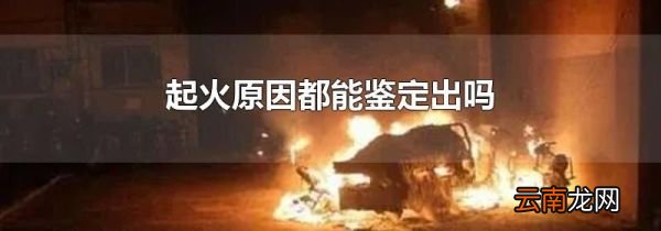 起火原因都能鉴定出吗