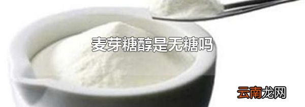 麦芽糖醇是无糖吗
