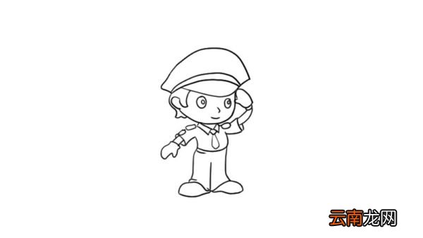 警察简笔画