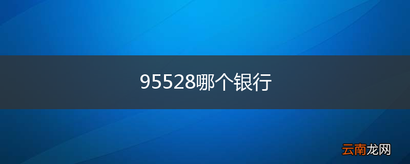 95528哪个银行