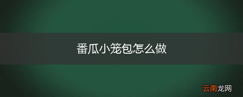 番瓜小笼包怎么做