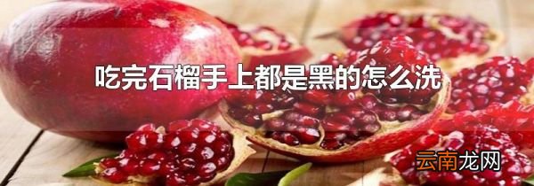吃完石榴手上都是黑的怎么洗