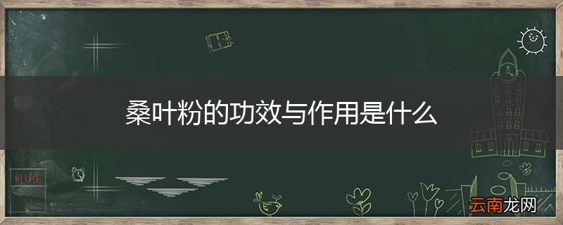 桑叶粉的功效与作用是什么