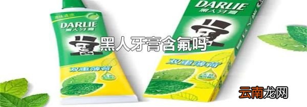 黑人牙膏含氟吗