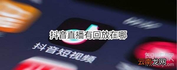 抖音直播有回放在哪