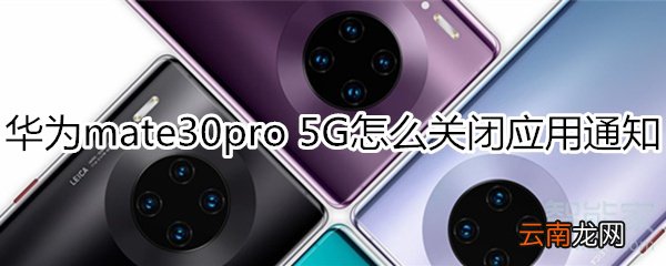 华为mate30pro 5G版怎么关闭应用通知