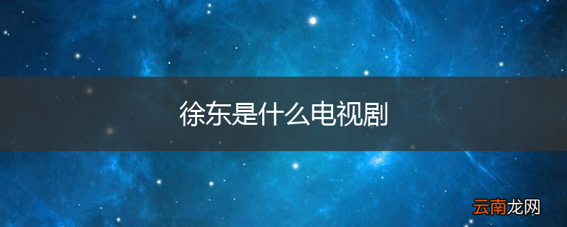 徐东是什么电视剧