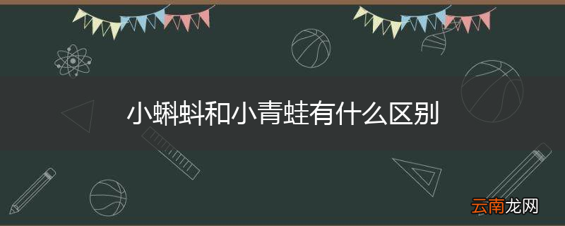 小蝌蚪和小青蛙有什么区别