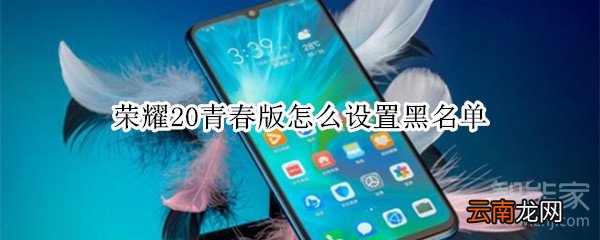 荣耀20青春版怎么设置黑名单
