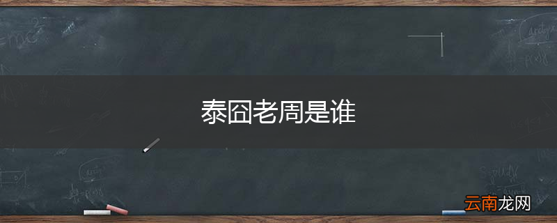 泰囧老周是谁