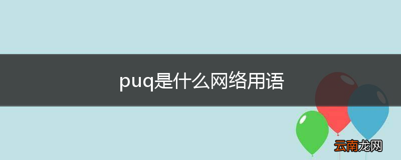 puq是什么网络用语
