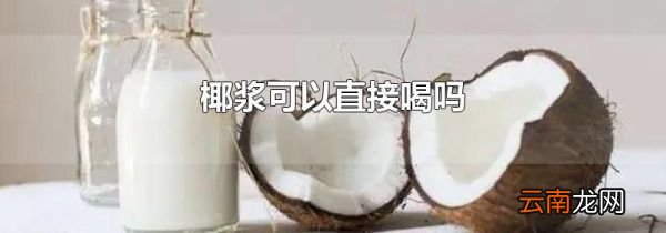 椰浆可以直接喝吗